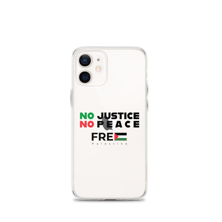 Clear Case for iPhone® - No Justice No Peace, iPhone iPhone 12 Mini Case On Phone