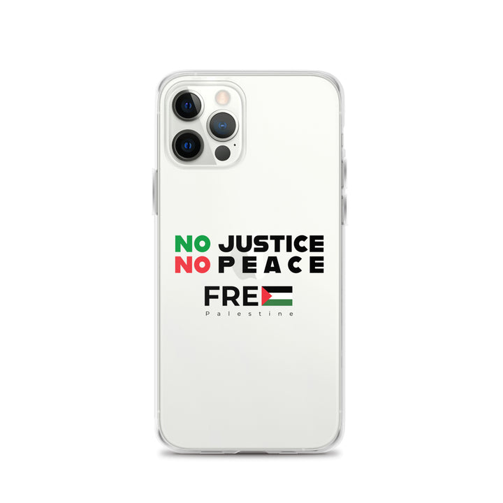Clear Case for iPhone® - No Justice No Peace, iPhone iPhone 12 Pro Case On Phone
