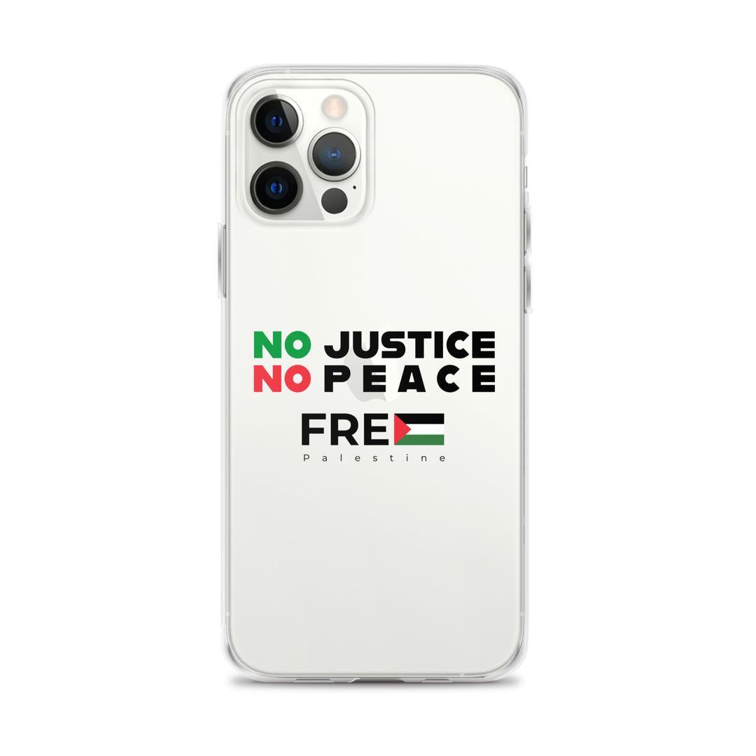 Clear Case for iPhone® - No Justice No Peace, iPhone iPhone 12 Pro Max Case On Phone