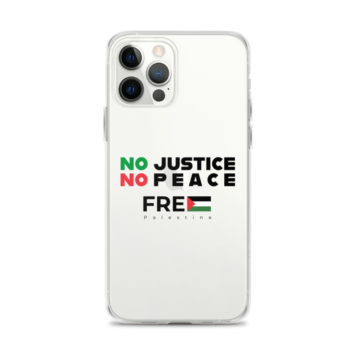 Clear Case for iPhone® - No Justice No Peace, iPhone iPhone 12 Pro Max Case On Phone