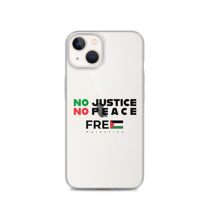 Clear Case for iPhone® - No Justice No Peace, iPhone iPhone 13 Case On Phone
