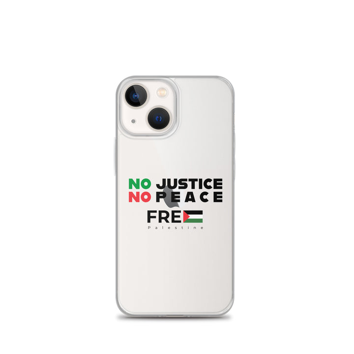 Clear Case for iPhone® - No Justice No Peace, iPhone iPhone 13 Mini Case On Phone