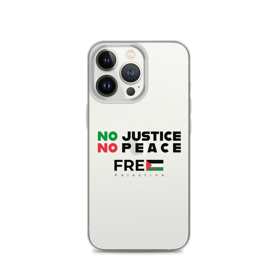 Clear Case for iPhone® - No Justice No Peace, iPhone iPhone 13 Pro Case On Phone