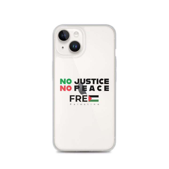 Clear Case for iPhone® - No Justice No Peace, iPhone iPhone 14 Case On Phone