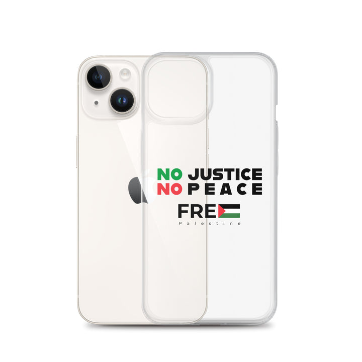Clear Case for iPhone® - No Justice No Peace, iPhone iPhone 14 Case With Phone