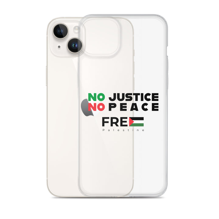 Clear Case for iPhone® - No Justice No Peace, iPhone iPhone 14 Plus Case With Phone