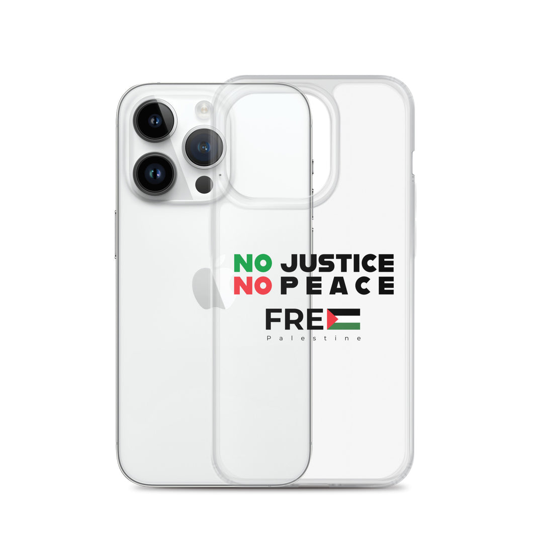 Clear Case for iPhone® - No Justice No Peace, iPhone iPhone 14 Pro Case With Phone