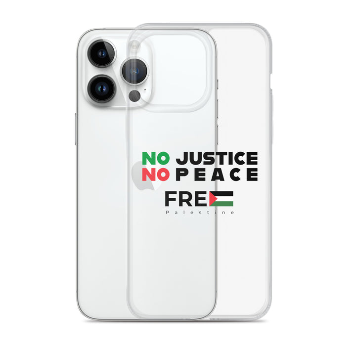 Clear Case for iPhone® - No Justice No Peace, iPhone iPhone 14 Pro Max Case With Phone