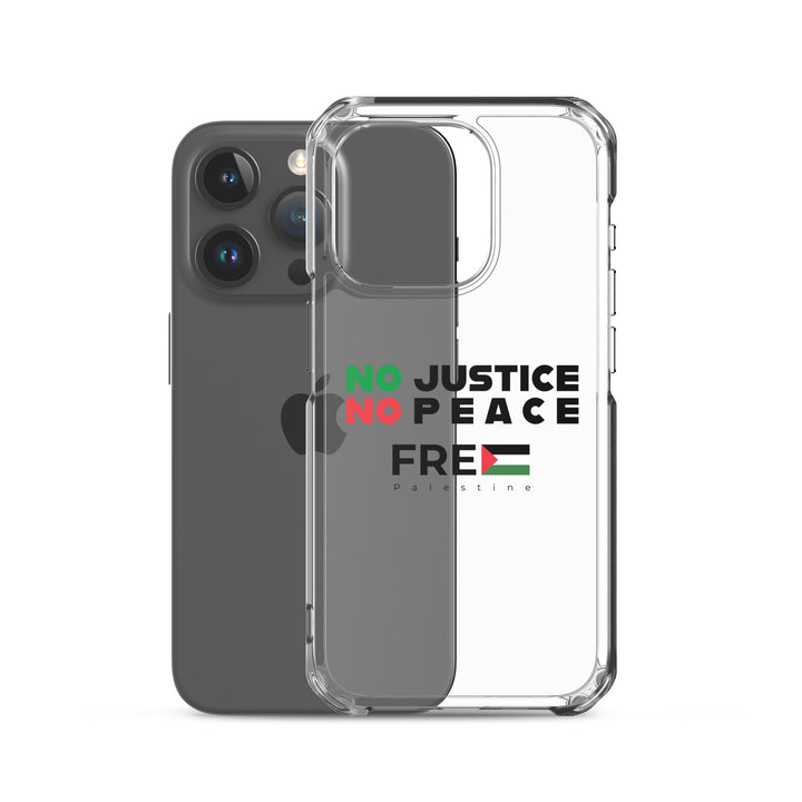 Clear Case for iPhone® - No Justice No Peace, iPhone iPhone 15 Pro Case With Phone