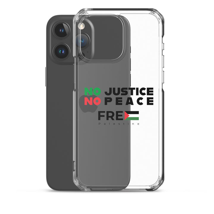 Clear Case for iPhone® - No Justice No Peace, iPhone iPhone 15 Pro Max Case With Phone