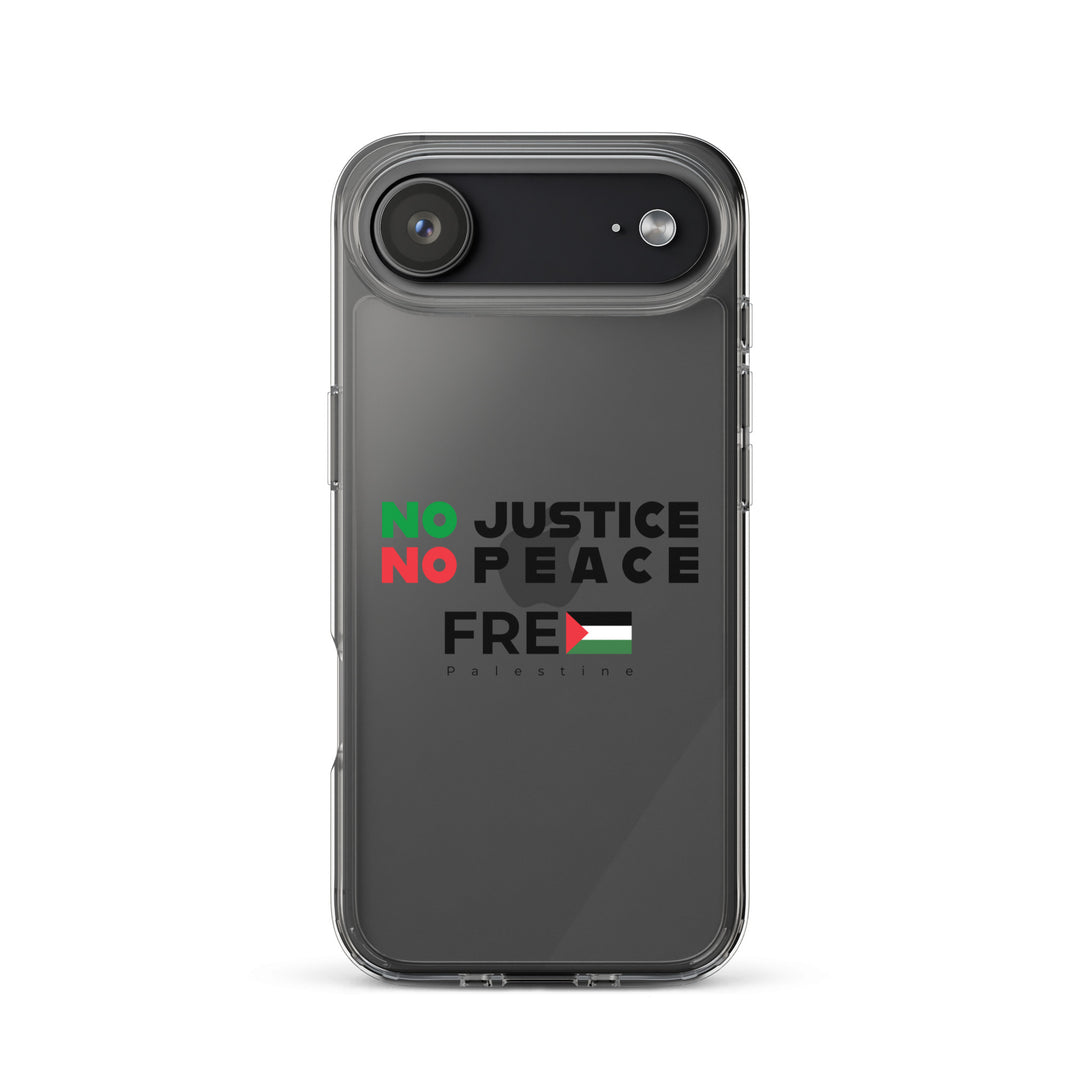 Clear Case for iPhone® - No Justice No Peace, iPhone iPhone 17 Air Case On Phone