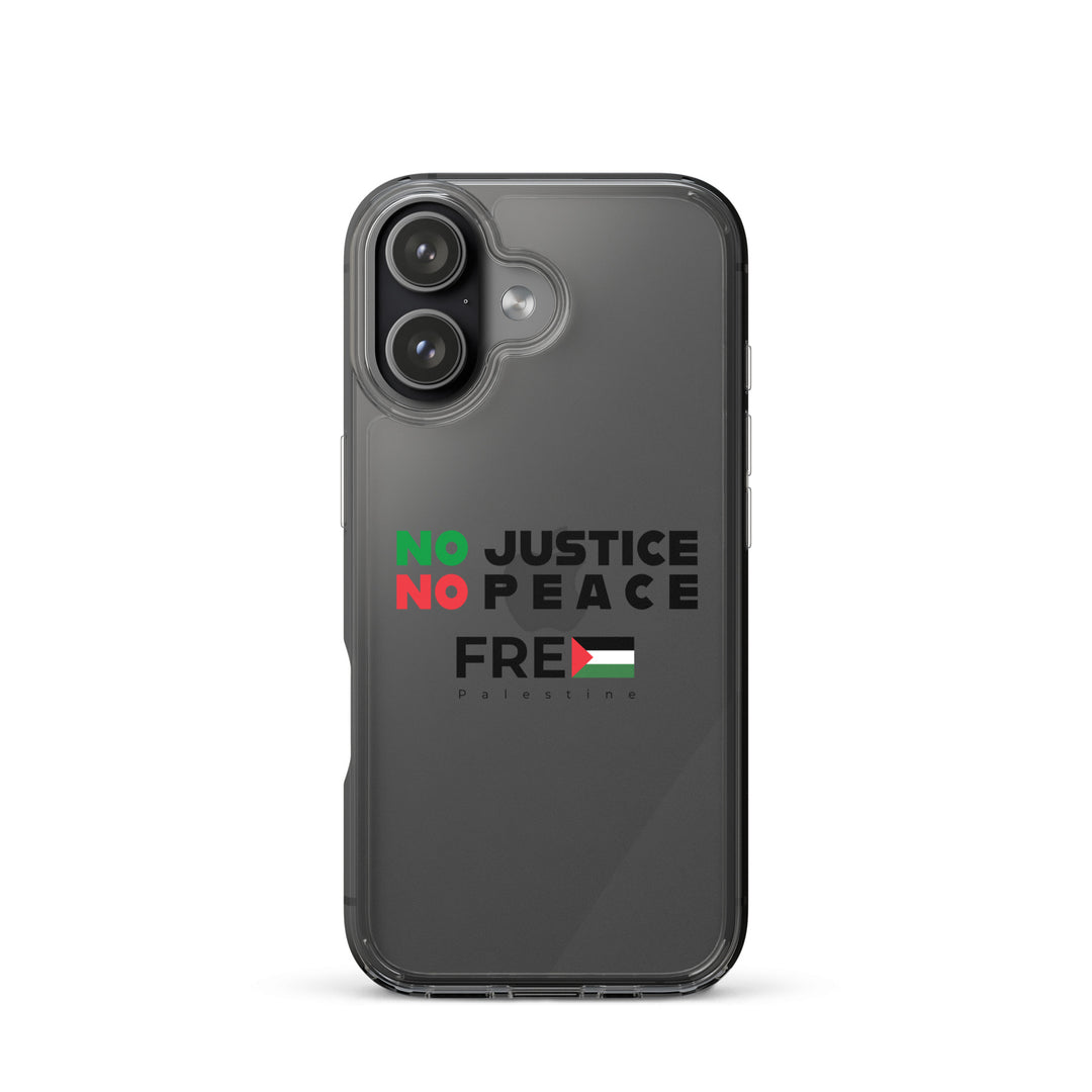 Clear Case for iPhone® - No Justice No Peace, iPhone iPhone 17 Case On Phone