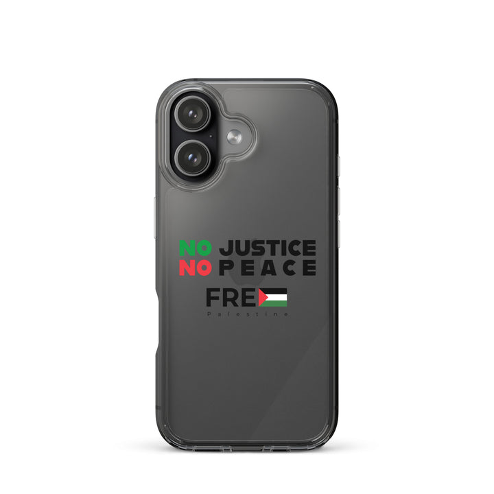 Clear Case for iPhone® - No Justice No Peace, iPhone iPhone 17 Case On Phone