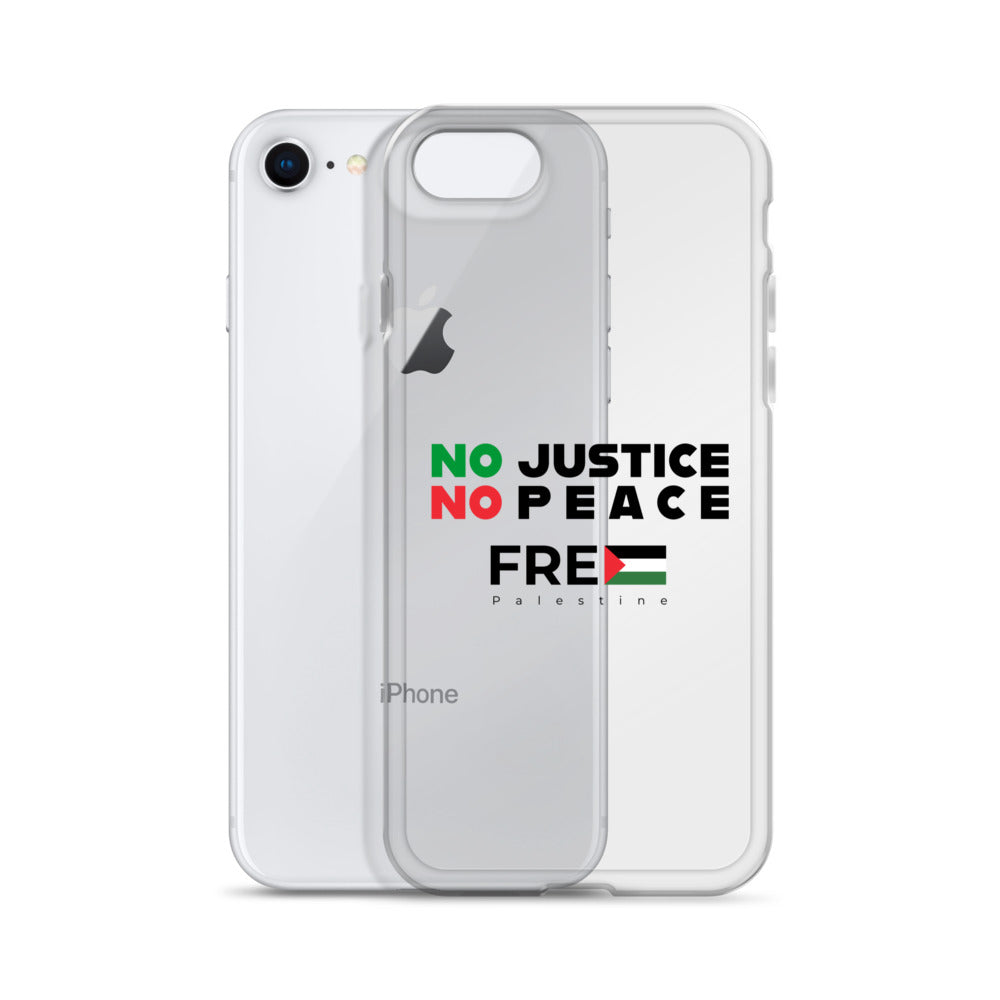 Clear Case for iPhone® - No Justice No Peace, iPhone iPhone 7 8 Case With Phone