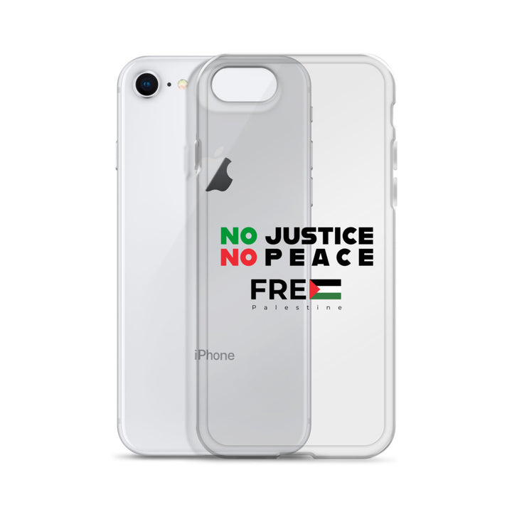 Clear Case for iPhone® - No Justice No Peace, iPhone iPhone 7 8 Case With Phone