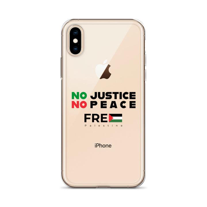 Clear Case for iPhone® - No Justice No Peace, iPhone iPhone X Xs Case On Phone