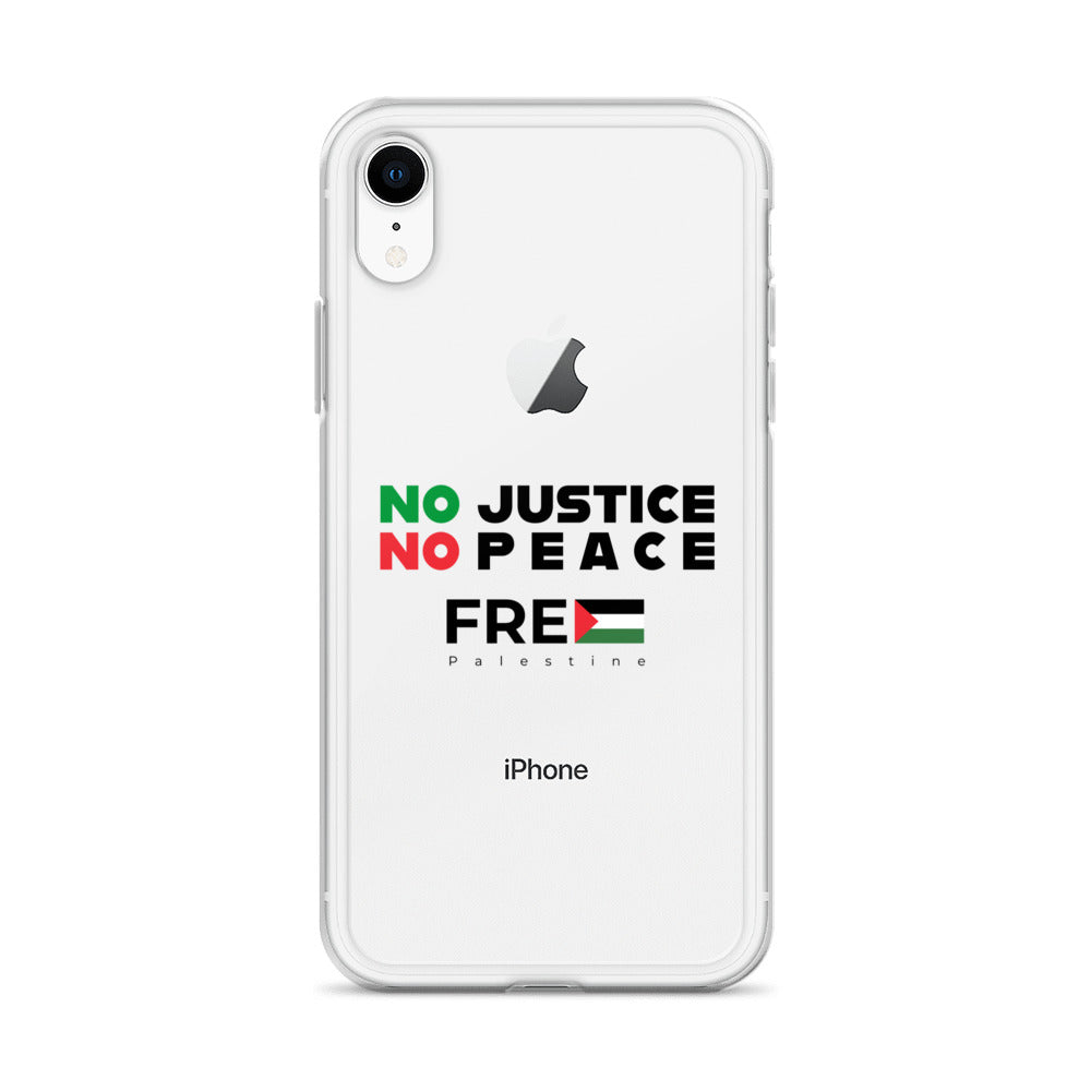 Clear Case for iPhone® - No Justice No Peace, iPhone iPhone Xr Case On Phone
