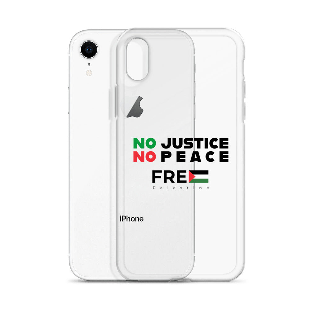 Clear Case for iPhone® - No Justice No Peace, iPhone iPhone Xr Case With Phone