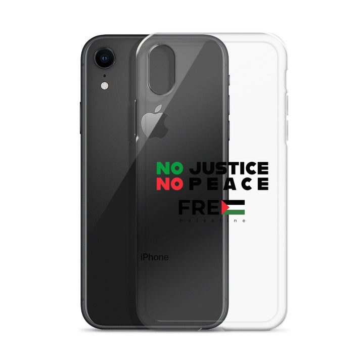 Clear Case for iPhone® - No Justice No Peace, iPhone iPhone Xr Case With Phone