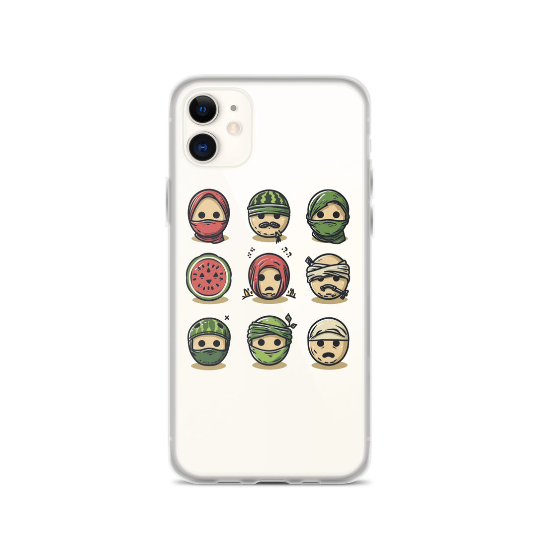 Clear Case for iPhone® - Palestine Emoji, iPhone iPhone 11 Case On Phone
