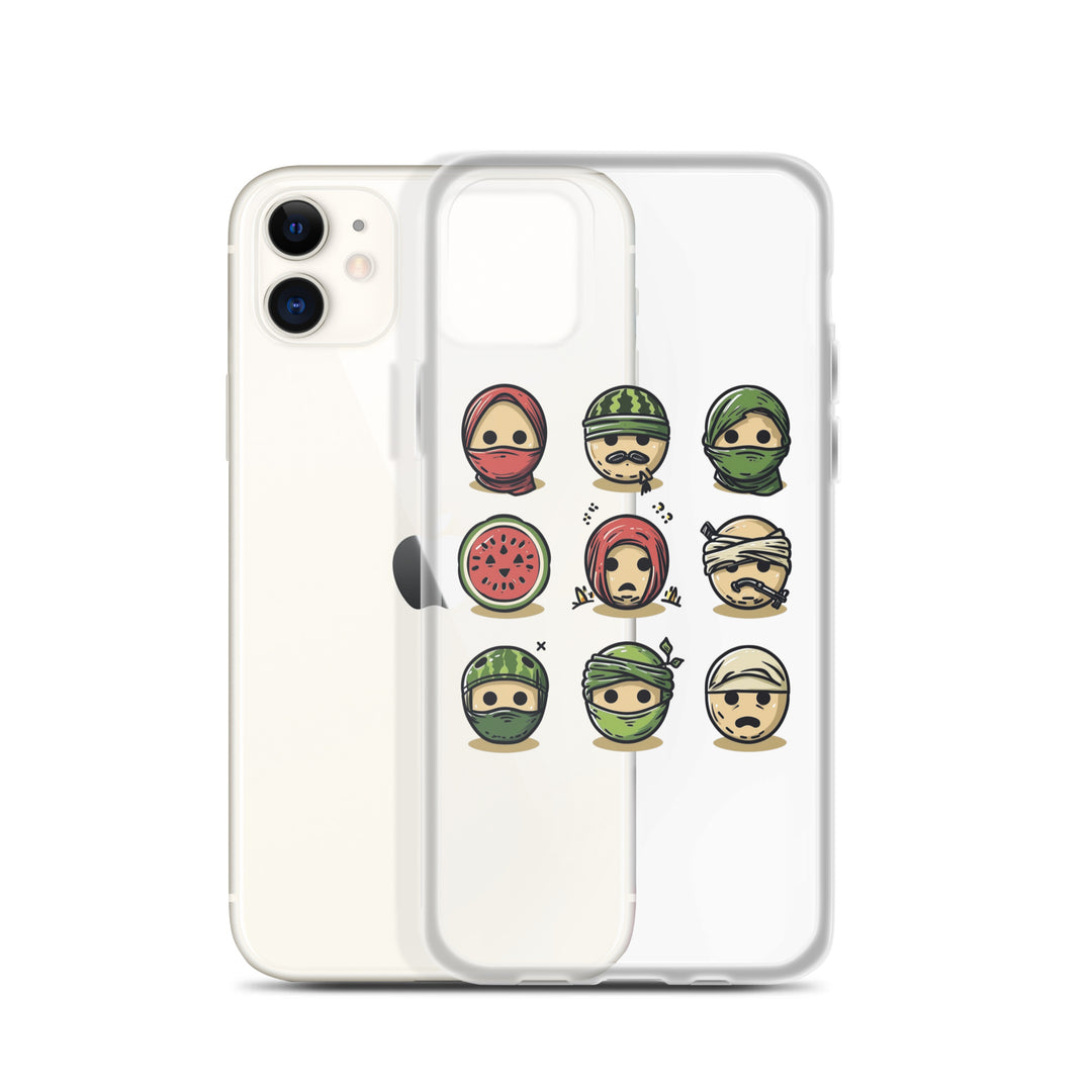Clear Case for iPhone® - Palestine Emoji, iPhone iPhone 11 Case With Phone