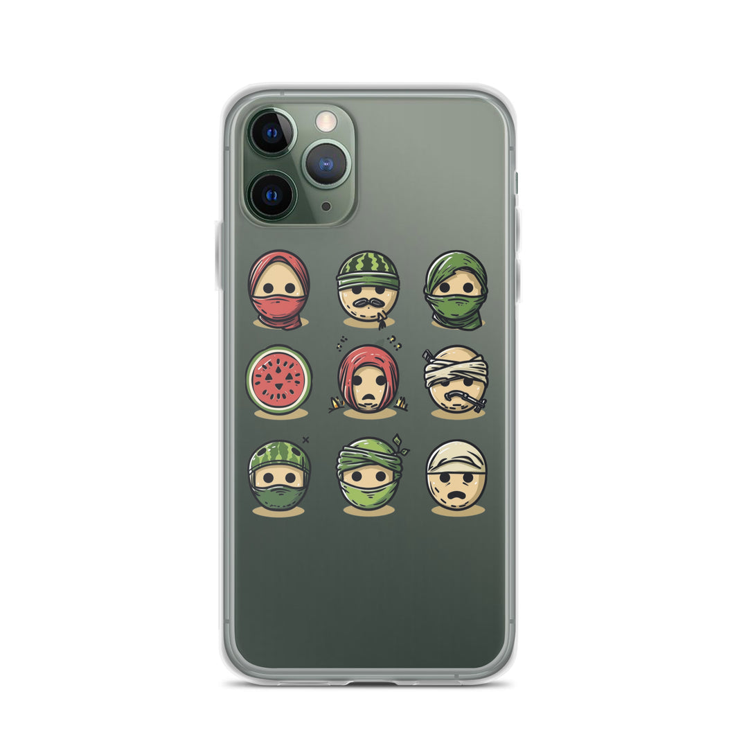 Clear Case for iPhone® - Palestine Emoji, iPhone iPhone 11 Pro Case On Phone