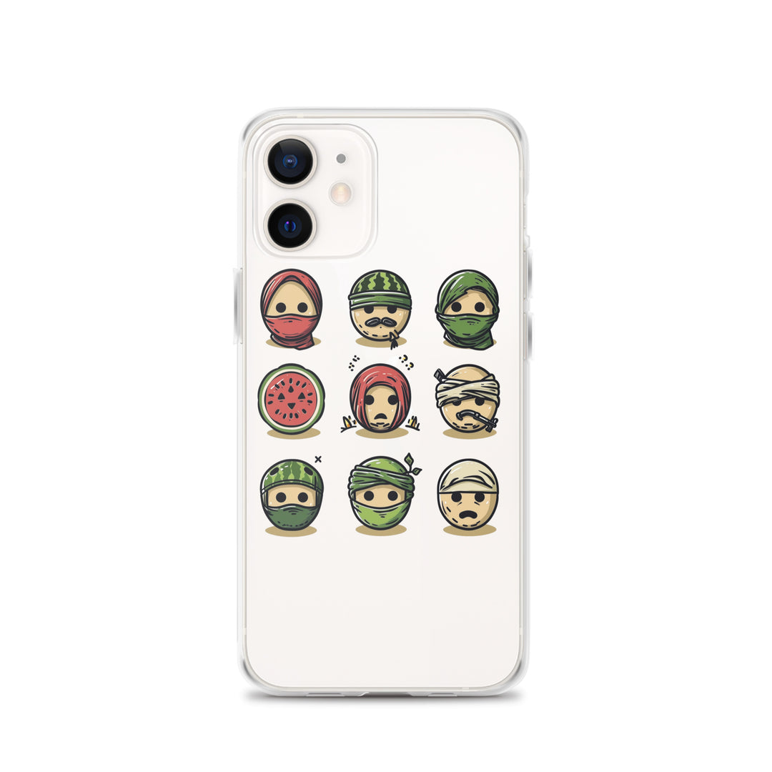 Clear Case for iPhone® - Palestine Emoji, iPhone iPhone 12 Case On Phone