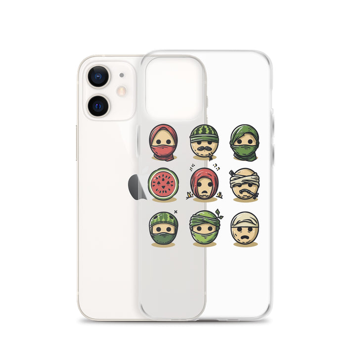 Clear Case for iPhone® - Palestine Emoji, iPhone iPhone 12 Case With Phone