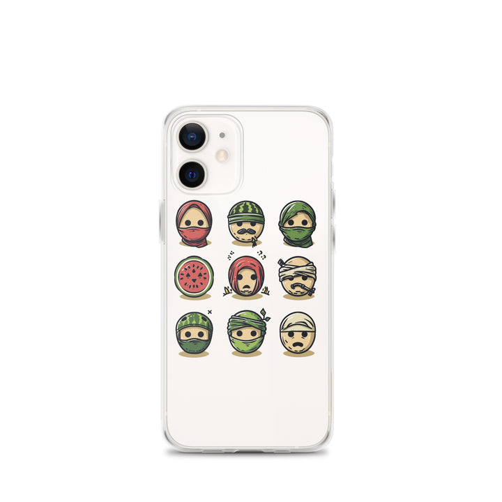 Clear Case for iPhone® - Palestine Emoji, iPhone iPhone 12 Mini Case On Phone