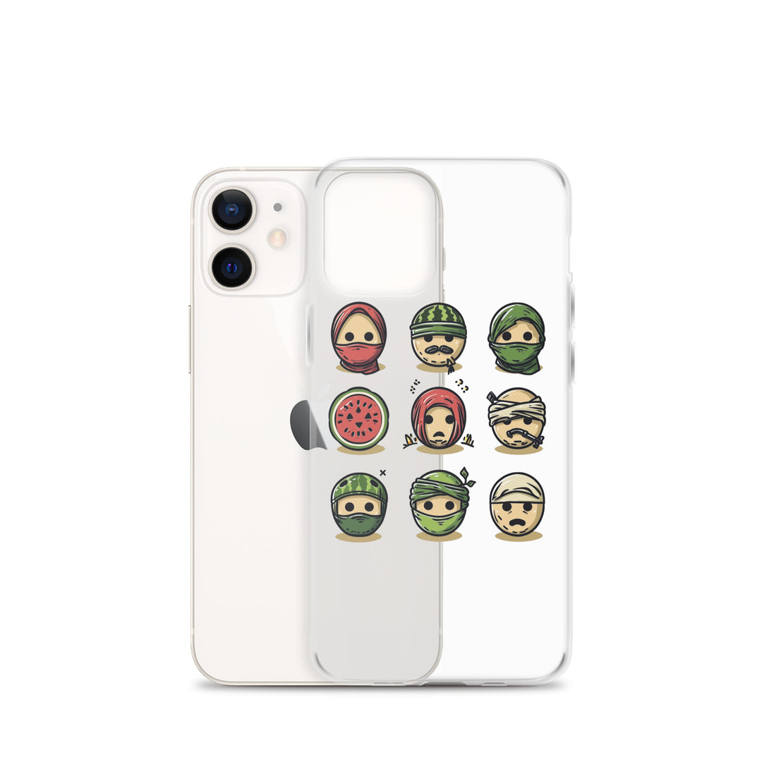 Clear Case for iPhone® - Palestine Emoji, iPhone iPhone 12 Mini Case With Phone