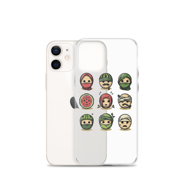 Clear Case for iPhone® - Palestine Emoji, iPhone iPhone 12 Mini Case With Phone