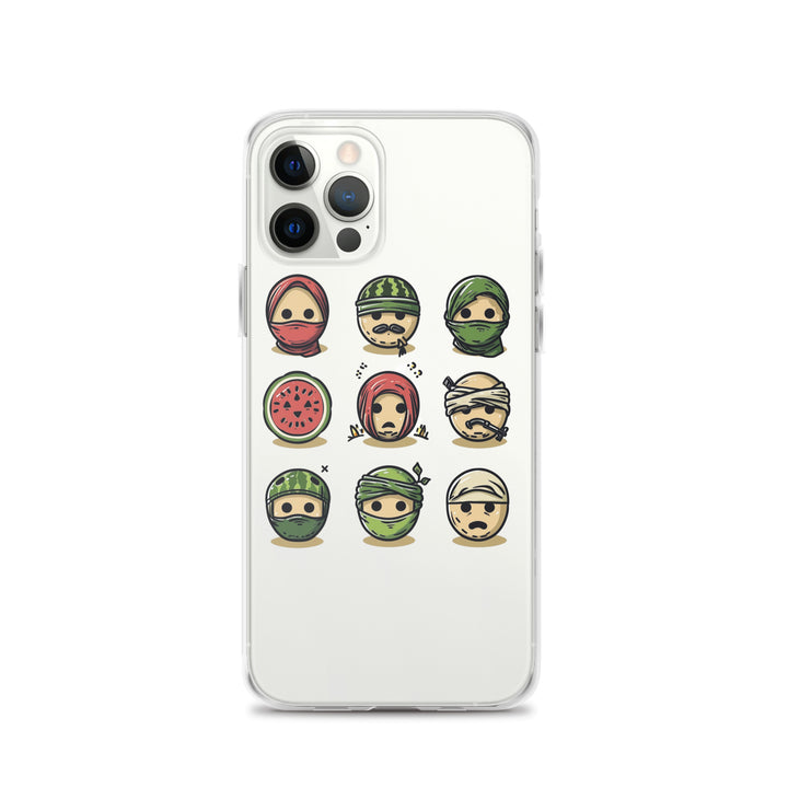 Clear Case for iPhone® - Palestine Emoji, iPhone iPhone 12 Pro Case On Phone