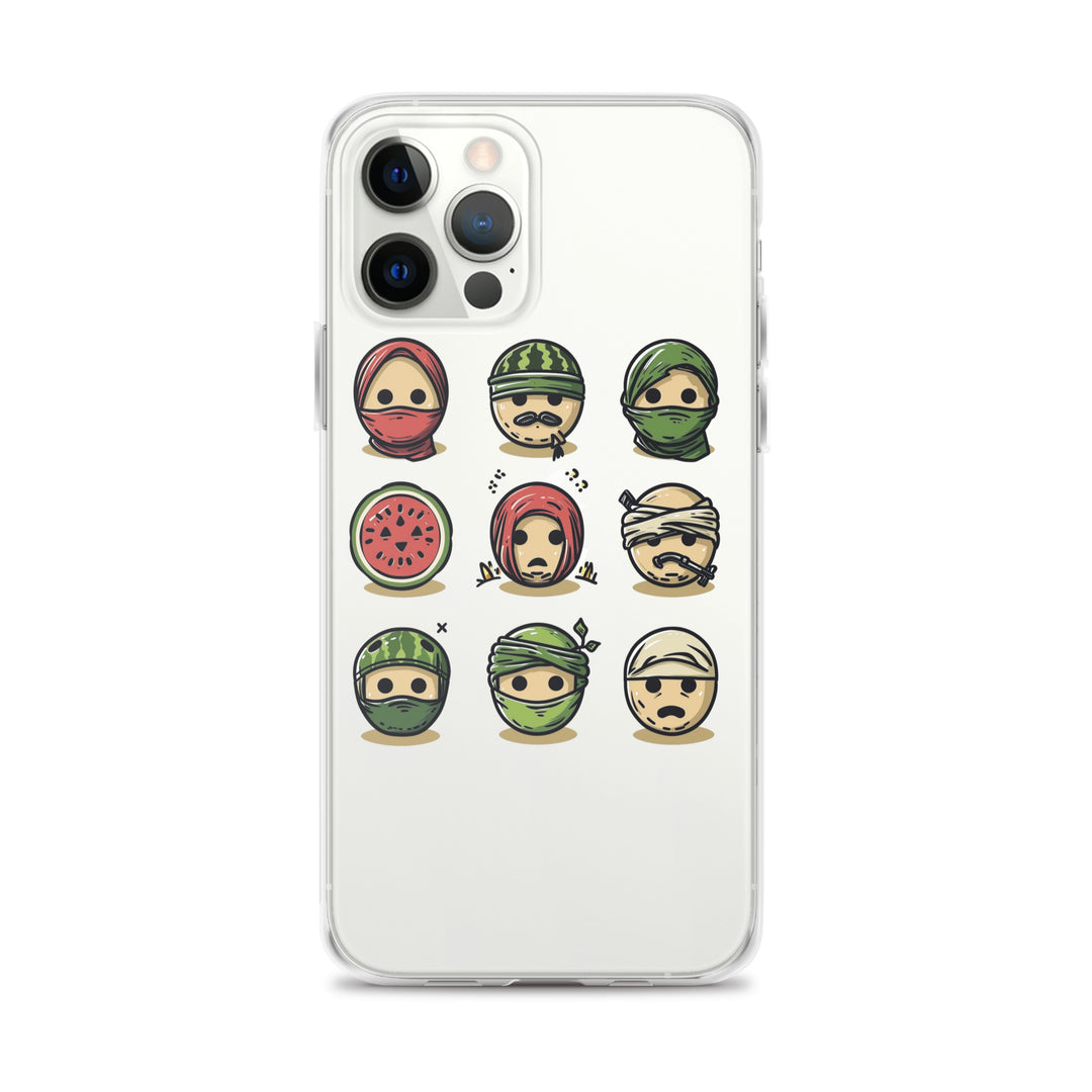 Clear Case for iPhone® - Palestine Emoji, iPhone iPhone 12 Pro Max Case On Phone