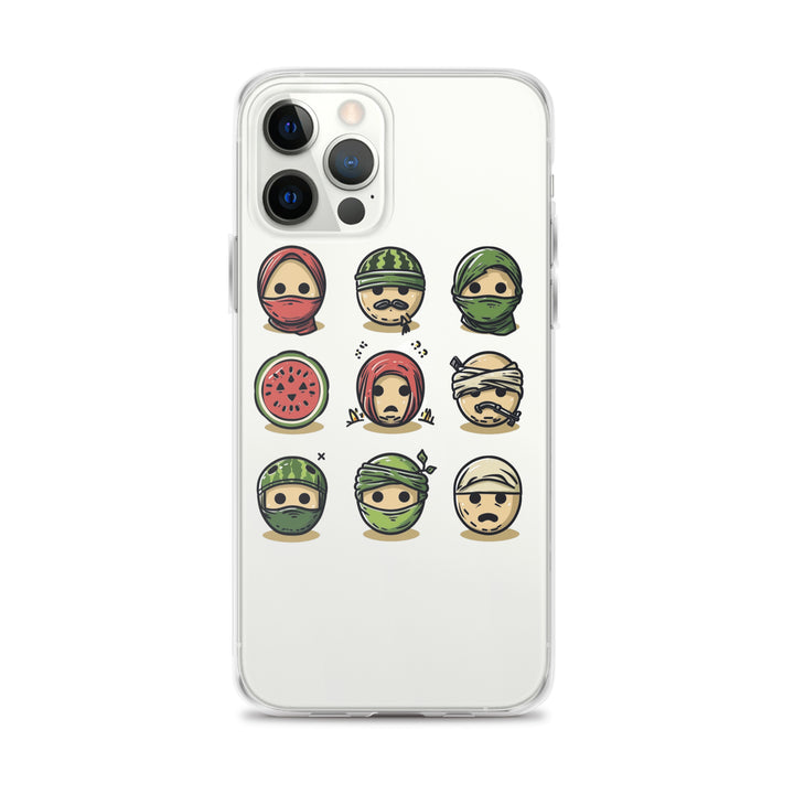 Clear Case for iPhone® - Palestine Emoji, iPhone iPhone 12 Pro Max Case On Phone