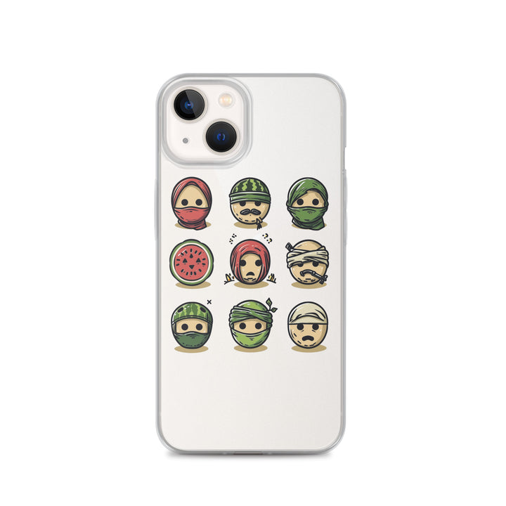 Clear Case for iPhone® - Palestine Emoji, iPhone iPhone 13 Case On Phone