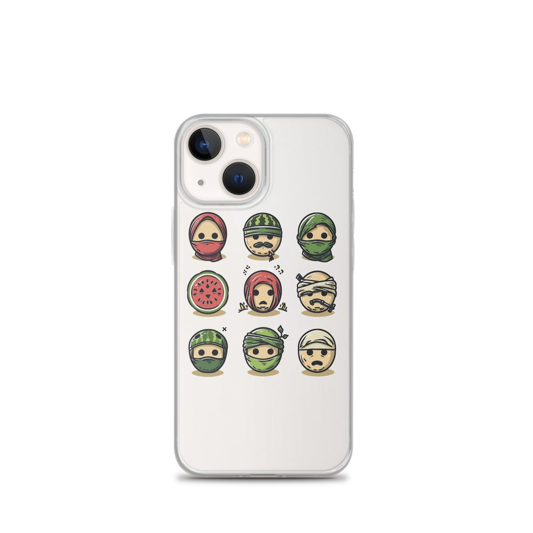 Clear Case for iPhone® - Palestine Emoji, iPhone iPhone 13 Mini Case On Phone