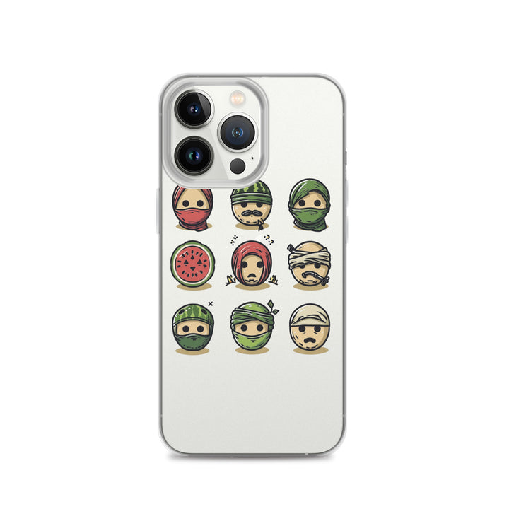 Clear Case for iPhone® - Palestine Emoji, iPhone iPhone 13 Pro Case On Phone