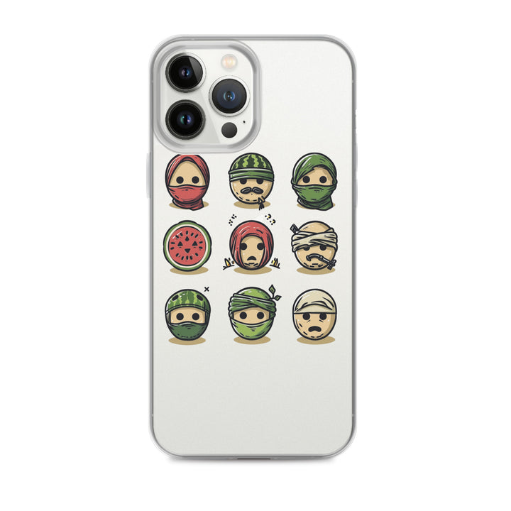 Clear Case for iPhone® - Palestine Emoji, iPhone iPhone 13 Pro Max Case On Phone