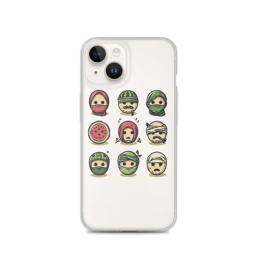 Clear Case for iPhone® - Palestine Emoji, iPhone iPhone 14 Case On Phone