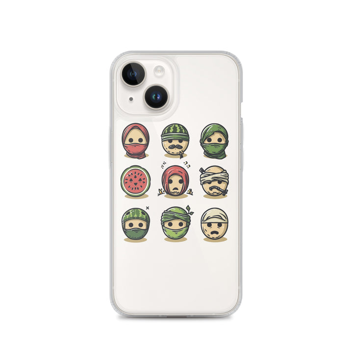 Clear Case for iPhone® - Palestine Emoji, iPhone iPhone 14 Case On Phone