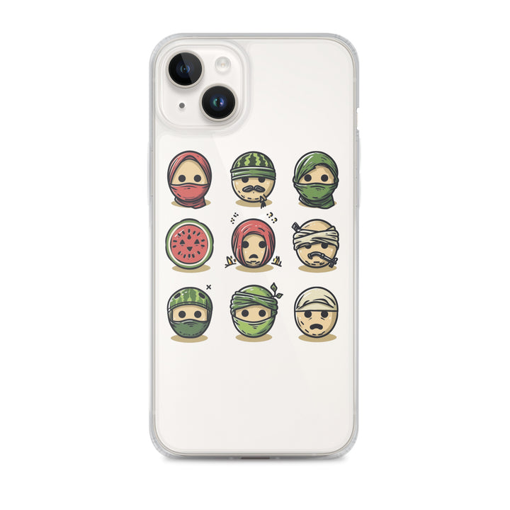 Clear Case for iPhone® - Palestine Emoji, iPhone iPhone 14 Plus Case On Phone