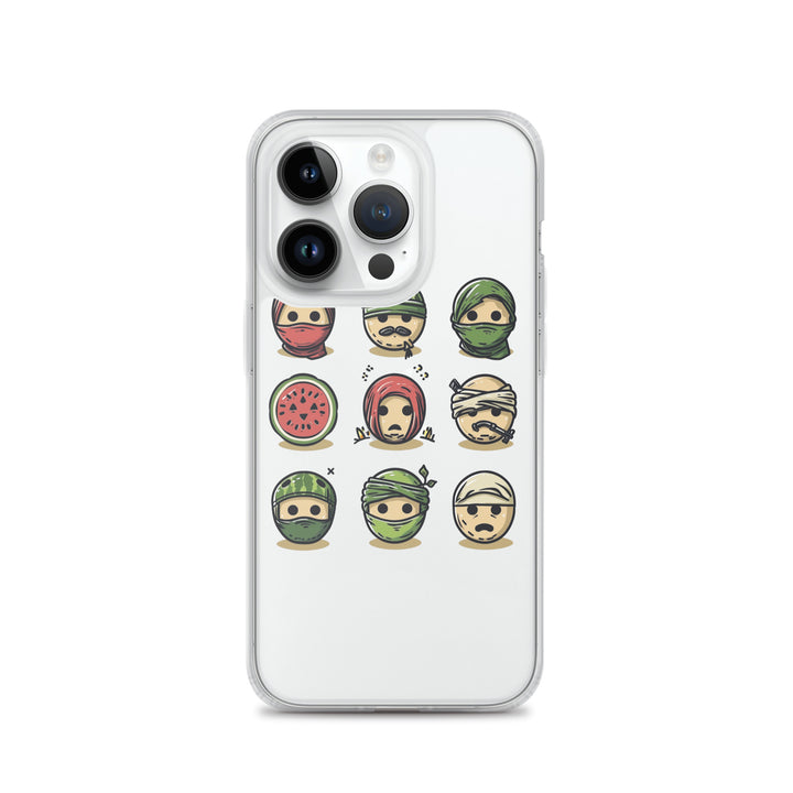 Clear Case for iPhone® - Palestine Emoji, iPhone iPhone 14 Pro Case On Phone