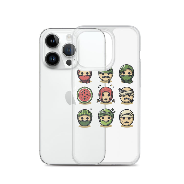 Clear Case for iPhone® - Palestine Emoji, iPhone iPhone 14 Pro Case With Phone