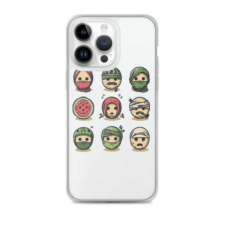 Clear Case for iPhone® - Palestine Emoji, iPhone iPhone 14 Pro Max Case On Phone