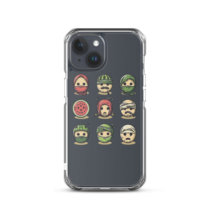 Clear Case for iPhone® - Palestine Emoji, iPhone iPhone 15 Case On Phone