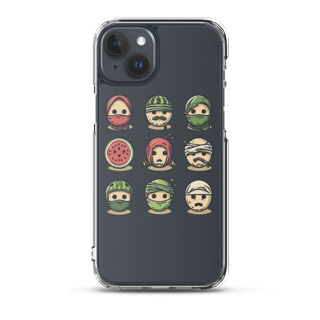 Clear Case for iPhone® - Palestine Emoji, iPhone iPhone 15 Plus Case On Phone