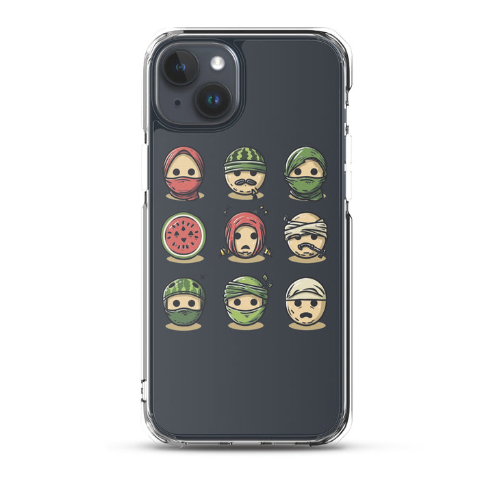 Clear Case for iPhone® - Palestine Emoji, iPhone iPhone 15 Plus Case On Phone