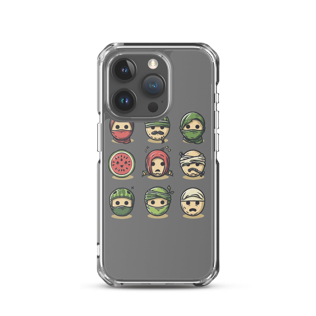 Clear Case for iPhone® - Palestine Emoji, iPhone iPhone 15 Pro Case On Phone