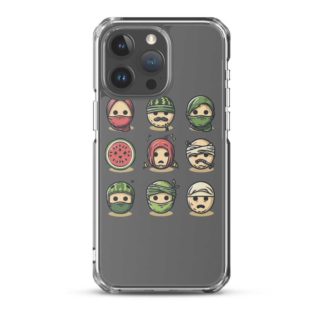 Clear Case for iPhone® - Palestine Emoji, iPhone iPhone 15 Pro Max Case On Phone