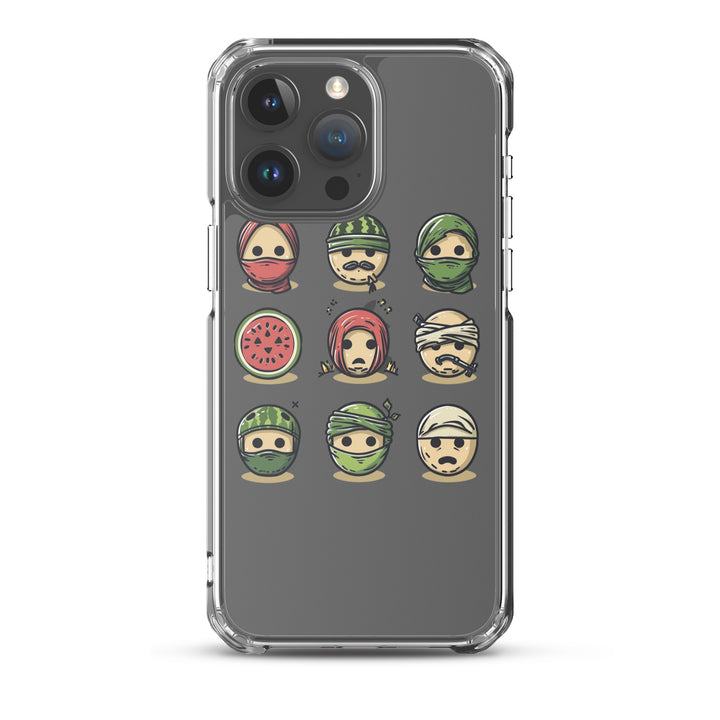 Clear Case for iPhone® - Palestine Emoji, iPhone iPhone 15 Pro Max Case On Phone